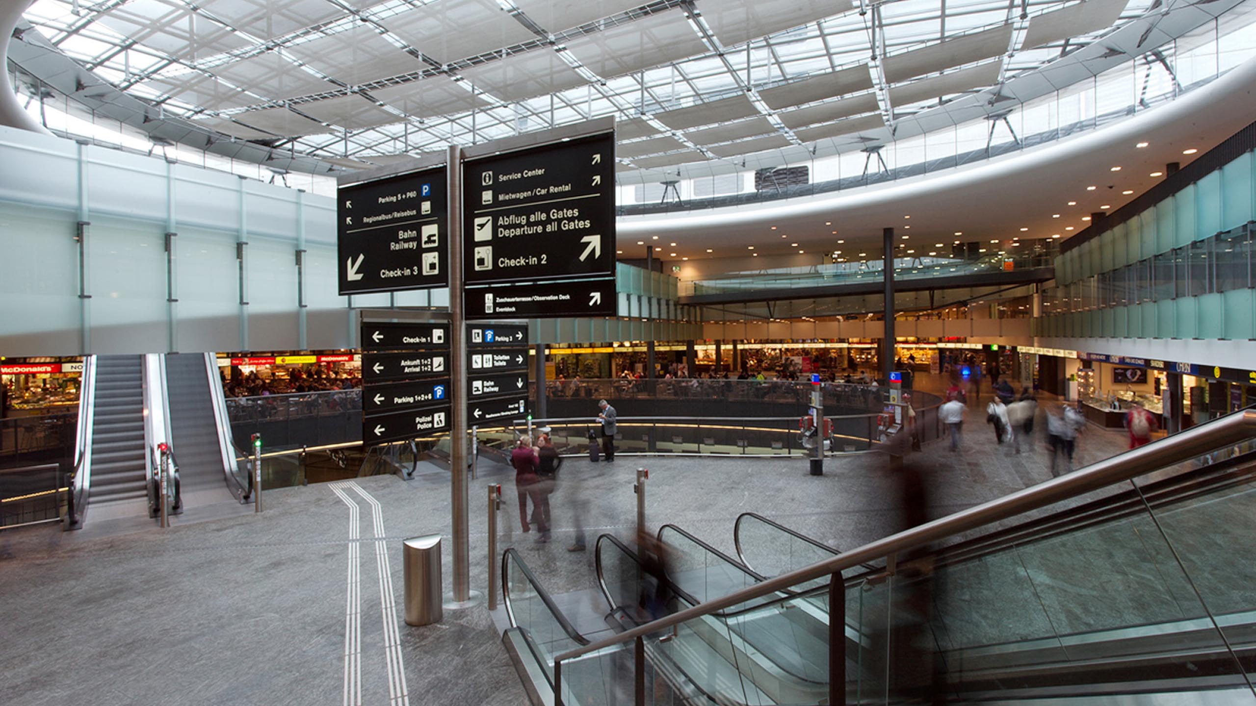 Flughafen Zürich, Flughafen, Airport, Signaletik, Leitsystem, Beschriftung, Information und Wegweisung, Beschriftungkonzept, Signaletikrichtlinien, Grafik, Piktogramme, Icons